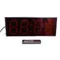 ЛОРД-ЭЧУ-150-К часы вторичные электронные уличные с датчиком температуры (красная индикация)