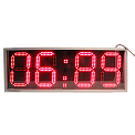 Кварц-7-Т-У-Ethernet часы электронные автономные уличные дата-термометр (красная индикация)
