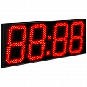 Импульс-424-T-R часы электронные офисные с датчиком температуры (красная индикация)