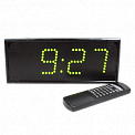 Импульс-410-MS-P-G часы электронные главные офисные с датчиком атмосферного давления (зеленая инд.)