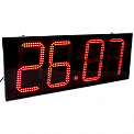 Импульс-421-T-W-R часы электронные офисные с датчиками температуры и влажности воздуха (красная индикация)