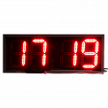 Кварц-6-Т-У часы электронные вторичные уличные дата-термометр влажность-давление (красная индикация)
