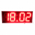 Кварц-3-Т-У часы электронные автономные уличные дата-термометр двусторонние (красная индикация)