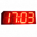 Импульс-435-T-ER2 часы-термометр электронные уличные (красная индикация)