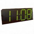 Импульс-427-T-EG2 часы-термометр электронные уличные (зеленая индикация)