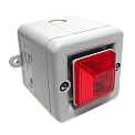 SON4LDC48G/R сигнализатор светозвуковой светодиодный серии Sonora, корпус серый, линза красная, 100 dB, 48V DC, IP66