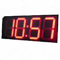 Импульс-431-T-ER2 часы-термометр электронные уличные (красная индикация)
