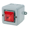 SON4LAC115G/R сигнализатор светозвуковой светодиодный серии Sonora, корпус серый, линза красная, 100 dB, 115V AC, IP66