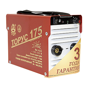ТОРУС-175 аппарат инверторный ручной дуговой сварки с комплектом проводов, Изображение №1