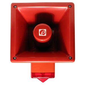 HAL121XDC024G/R Hootronic сирена с ксеноновым проблесковым маяком, красный, 121 dB, 24V DC, Изображение №1