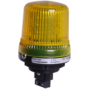 B100LDA030B/Y Spectra маяк светодиодный индикаторный желтый, 10-30V DC, 9 светодиодов, Изображение №1