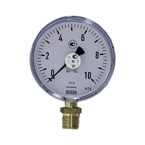 111.10.100-(0-6)кгс/см2-снизу-М20х1,5-кл.т.2,5-сталь манометр с трубкой Бурдона, Изображение №1