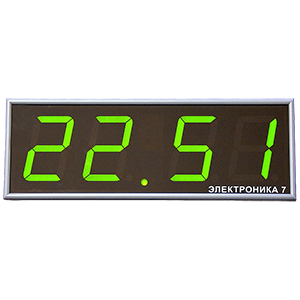 Электроника7-2100СМ4 часы электронные офисные автономные, 0.5 кд (зеленая индикация), NTP-синхронизация, LAN, питание PPoE, Изображение №1