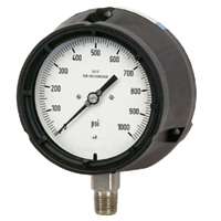 233.34.4,5-(0-1000)psi-снизу-1/2NPT манометр с гидрозаполнением глицерином (акриловое стекло), Изображение №1