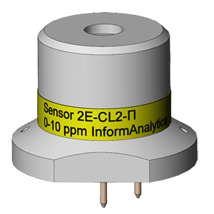 2E-Cl2-П сенсор электрохимический на хлор, 0-10 ppm, Изображение №1