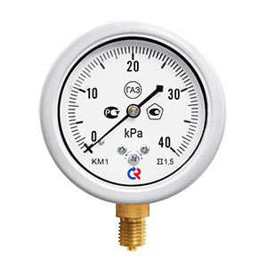 КМ-12Т-(0...6-60)кПа-кл.т.1,5 манометр для измерения низких давлений газов, Изображение №1