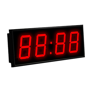 Импульс-NOVA-100-2Х-R часы электронные офисные двусторонние (красная индикация), Изображение №1