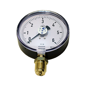 111.10.100-(0-6)бар-снизу-М20х1,5-кл.т.1,6-сталь манометр с трубкой Бурдона, Изображение №1