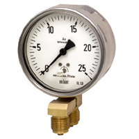 736.11.100-(0-25)мбар-снизу-2хG1/2В-кл.т.1,6 манометр дифференциального давления, нержавеющая сталь, Изображение №1