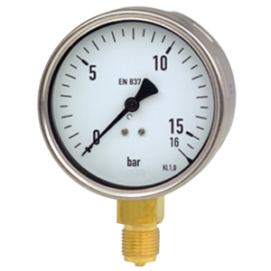 212.20.100-(0-6)бар-снизу-М20х1,5-кл.т.1,0 манометр из нержавеющей стали, Изображение №1