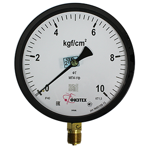 МП4-Уф-(0-0,06...10)МПа-кт.1,0-d.160-IP40-М20х1,5-РШ-У2 манометр общетехнический, Изображение №1