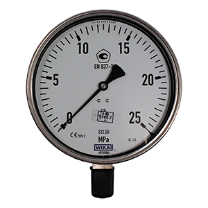 232.50.160-(0-25)МПа-снизу-G1/2B-кл.т.1,0 манометр из нержавеющей стали, Изображение №1