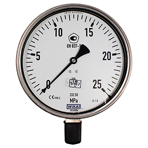 232.50.160-(0-1)МПа-снизу-М20х1,5-кл.т.1,0 манометр из нержавеющей стали, Изображение №1