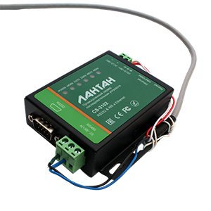 CS-3102 сервер коммуникационный промышленный 2-портовый с поддержкой Modbus TCP/RTU (1 порт RS485 и 1 порт RS232), Изображение №1