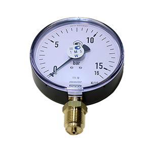 111.10.100-(0-10)бар-снизу-G1/2В-кл.т.1,6-сталь манометр с трубкой Бурдона, Изображение №1