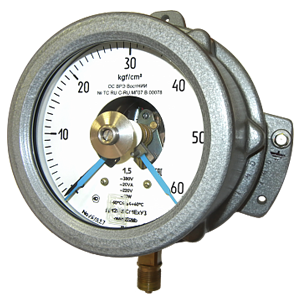 ДМ2005Сг1Ех-Т2-(0-1..600)кгс/см2-кл.т.1,5 манометр электроконтактный взрывозащищенный, Изображение №1