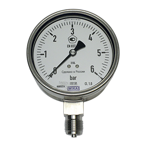 232.50.100-(0-6)кгс/см2-снизу-М20х1,5-кл.т.1,0 манометр из нержавеющей стали, Изображение №1