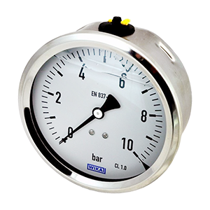 213.53.063-(0-3000)psi/(кгс/см2)-сзади-1/4NPT-кл.т.1,6-нерж.сталь манометр с гидрозаполнением глицерином, Изображение №1