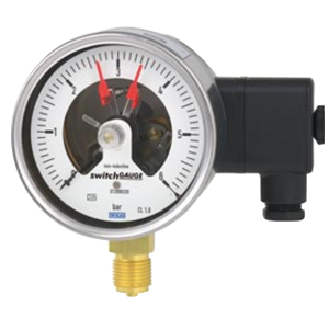 PGS21.100-(0-16)бар-снизу-G1/2B-821.1-кл.т.1,0 манометр с электроконтактами, Изображение №1