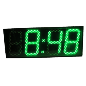 Импульс-435-T-G часы электронные офисные с датчиком температуры (зеленая индикация), Изображение №1