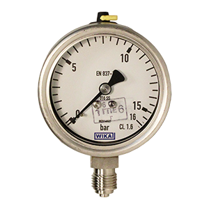 232.50.063-(0-100)кПа-снизу-1/4NPT-кл.т.1,6 манометр из нержавеющей стали, Изображение №1