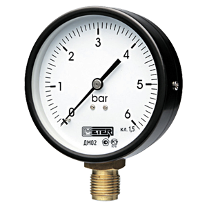 ДМ02-100-1-(0-0,6...1000)бар-кл.т.1,5 манометр общетехнический, Изображение №1