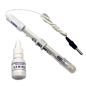 ЭСр-10103/3,5 электрод сравнения лабораторный одноключевой хлорсеребряный (+5...+100°С; 208мВ; электролит 3,5М KCl), Изображение №1