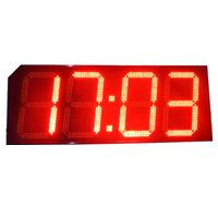 Импульс-435-T-2Х-ER2 часы-термометр электронные уличные, двухстороннее исполнение (красная индикация)