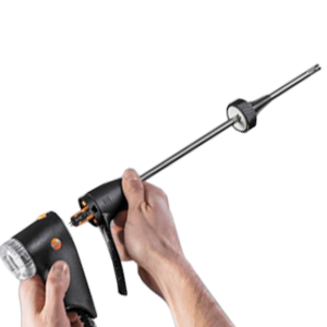 Testo-300LL анализатор дымовых газов O2, CO с H2 компенсацией (до 8000 ppm), NO, кейс, пылевые фильтры, зонд 300мм ᴓ8 мм, блок питания, Изображение №1