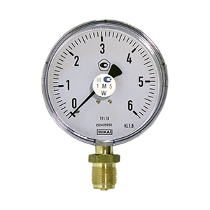 111.10.100-(0-6)бар-снизу-М20х1,5-кл.т.1,6-сталь манометр с трубкой Бурдона, Изображение №1