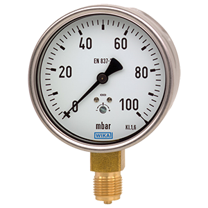 612.20.100-(0-6)кПа/(0-60)мбар-снизу-G1/2B-кл.т.1,5 манометр с мембранной коробкой, Изображение №1