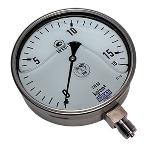 233.50.100-(0-16)МПа-сзади-М20х1,5-кл.т.1,0 манометр с гидрозаполнением силиконом М50 (безопасное стекло), Изображение №1