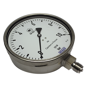 232.50.160-(0-4)МПа-снизу-G1/2B-кл.т.1,0 манометр из нержавеющей стали, Изображение №1