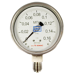 МП160НН-0,4МПа-М20х1,5 манометр показывающий коррозионностойкий, Изображение №1