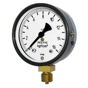 МП3-У-У2-(0-6..100)кгс/см2-кл.т.1,5-кислород манометр технический показывающий, Изображение №2