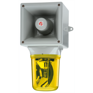 HAB121RTHDC012R/R сирена сигнальная с вращающейся галогенной лампой 35W, красная, 121 dB, 12V DC, Изображение №1