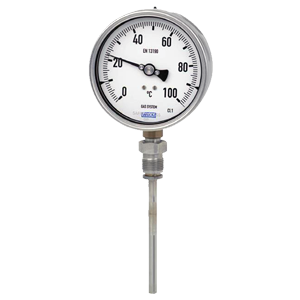 R73.100/1-(0...+300°C)-100х8мм-снизу-кл.т.1,0 термометр манометрический, Изображение №1
