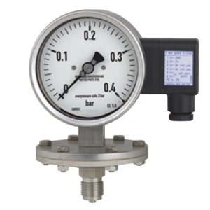 PGT43.160-(0-16)бар-снизу-1/2NPT-(4..20)мА/2пр.-кл.т.1,6 манометр мембранный с выходным сигналом, Изображение №1