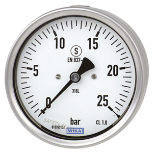 232.30.160-(0-16)бар-сзади-G1/2В-кл.т.1,0 манометр из нержавеющей стали, Изображение №1