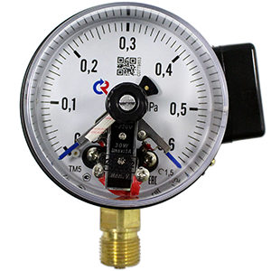 ТМ-510Р.04-(0...0,1-10)МПа-кл.т.1,5 манометр с электроконтактной приставкой, Изображение №1